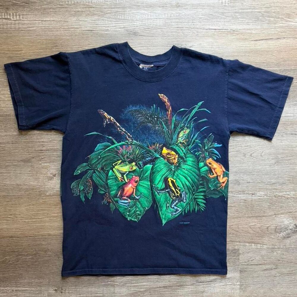 Habitat Men's Navy and Black T-shirt